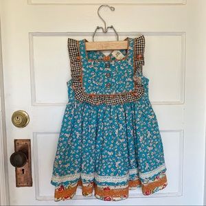 Wildflowers Turquoise Folksy Felicity Dress